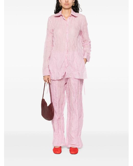 Christopher Esber Pink Crushed Multi-Panelled Trousers