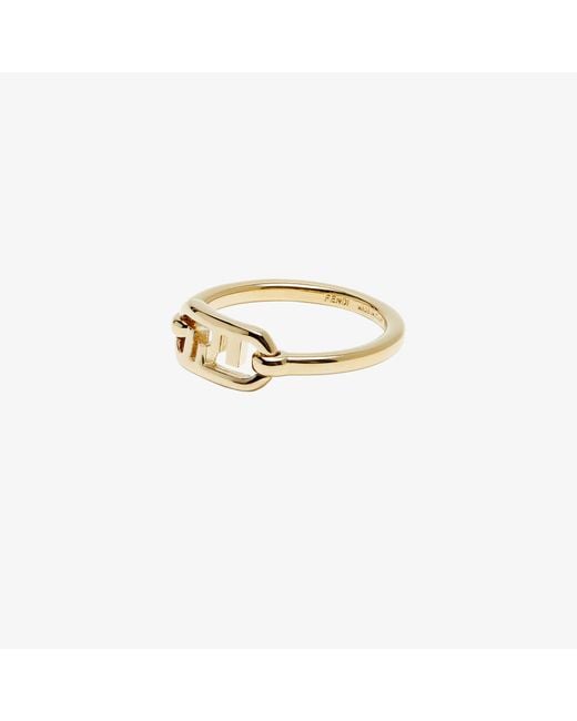 Fendi Tone O'lock Ring in Gold (Metallic) | Lyst