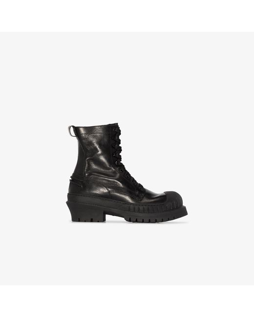 Acne Black Bryant 50 Leather Ankle Boots