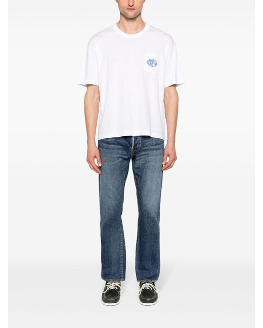 Visvim White Logo-print Cotton T-shirt for men
