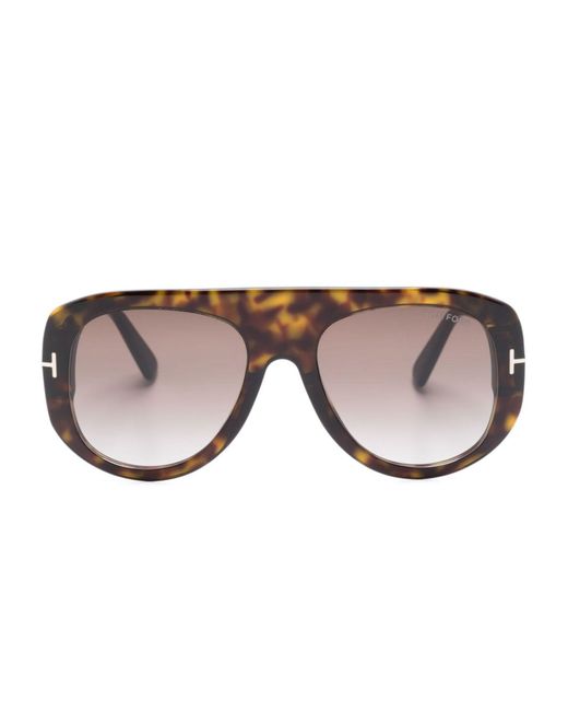 Tom Ford Brown Cecil Tortoiseshell D-frame Sunglasses