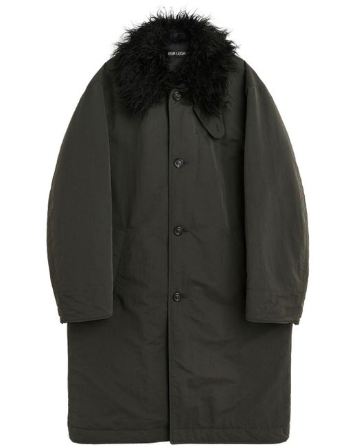 Our Legacy Black Polar Coat for men