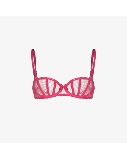 Agent Provocateur Synthetic Raiven Underwired Balconette Bra in Pink - Lyst
