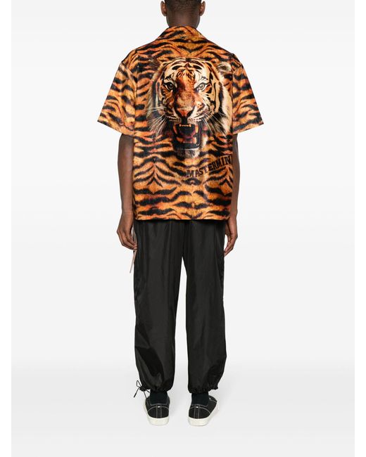 Mastermind Japan Brown Tiger-print Velvet Shirt - Men's - Polyester for men