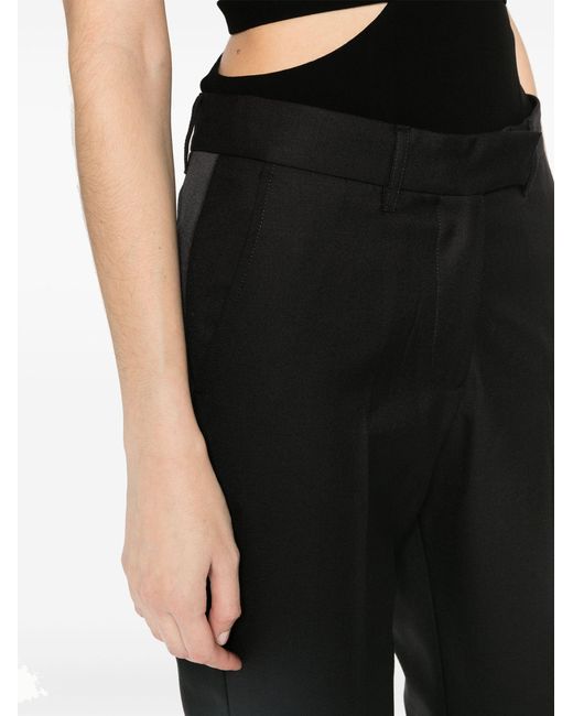 Racil Black Mick Wool Cropped Trousers