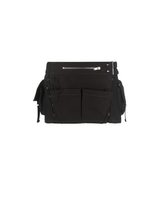Dion Lee Cotton Black Tool Belt Mini Skirt Lyst UK