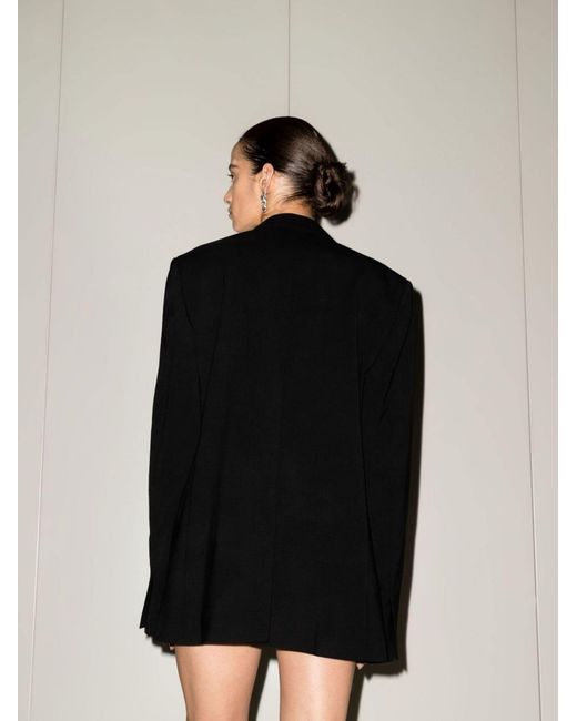 Nensi Dojaka Black Oversized Single-breasted Wool Blazer | Lyst