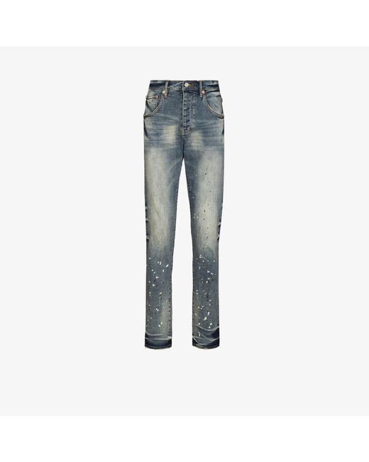 Purple Brand Denim P002 Vintage Spotted Tapered Jeans in Blue for Men