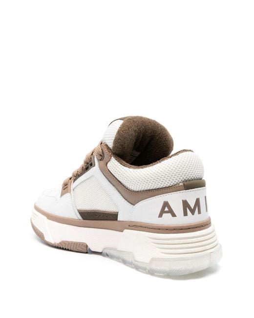 Amiri White Ma-1 Panelled Sneakers - Men's - Fabric/rubber/calf Leather for men