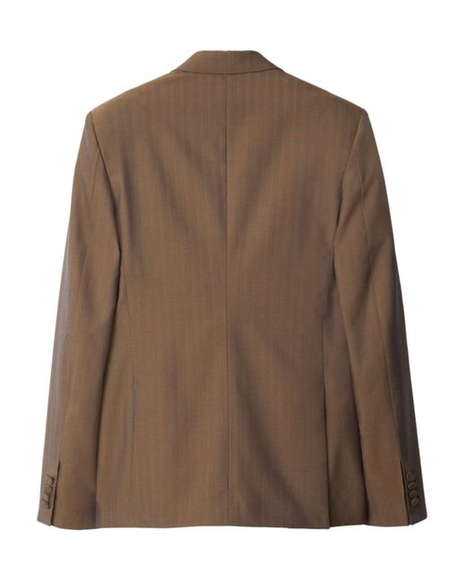 Burberry Brown Double-breasted Wool Blazer - Men's - Acetate/wool/viscose for men