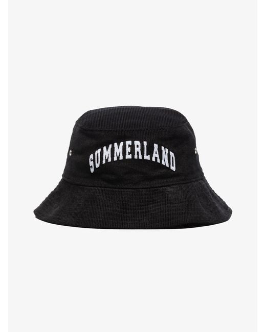NAHMIAS Black Summerland Corduroy Bucket Hat for men