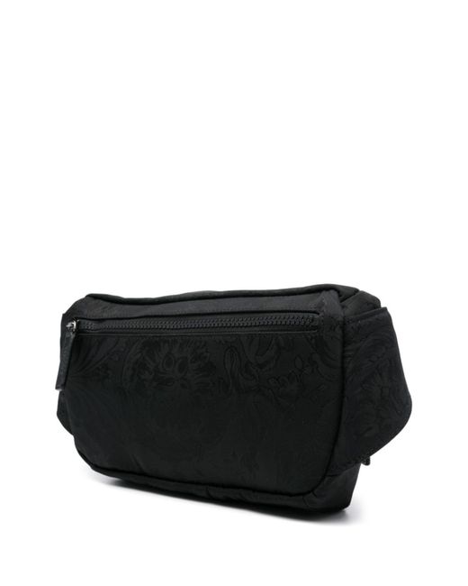 Versace Black Barocco-jacquard Belt Bag for men