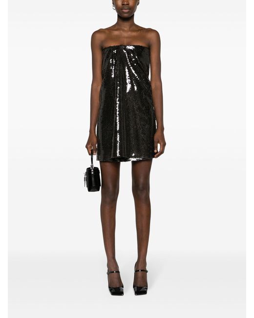 16Arlington Black Mirai Sequin-embellished Mini Dress