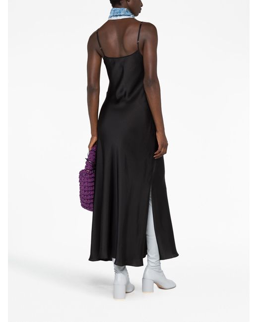 Low Classic Black Two-way Slip Maxi Dress