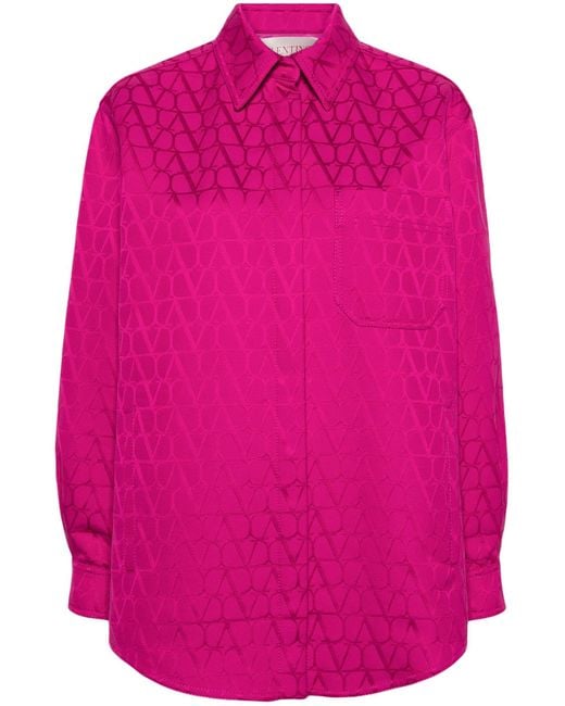 Valentino Garavani Pink Toile Iconographe Cotton-blend Shirt - Women's - Polyester/cotton