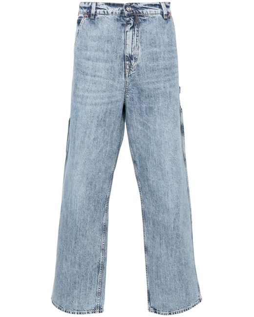 Our Legacy Blue Joiner Mid-Rise Cargo Jeans for men