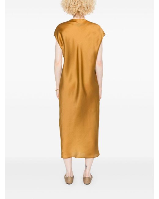 Khaite Orange Darby Midi Dress