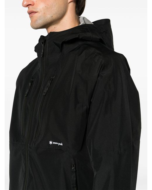 Snow Peak Black Gore-tex Hooded Jacket - Men's - Polyester for men