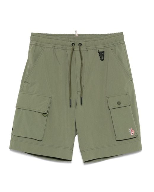 Moncler Green Cordura Track Shorts for men