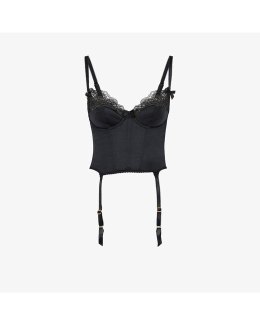 Agent Provocateur Black Ayla Padded Corset Underwired Bra