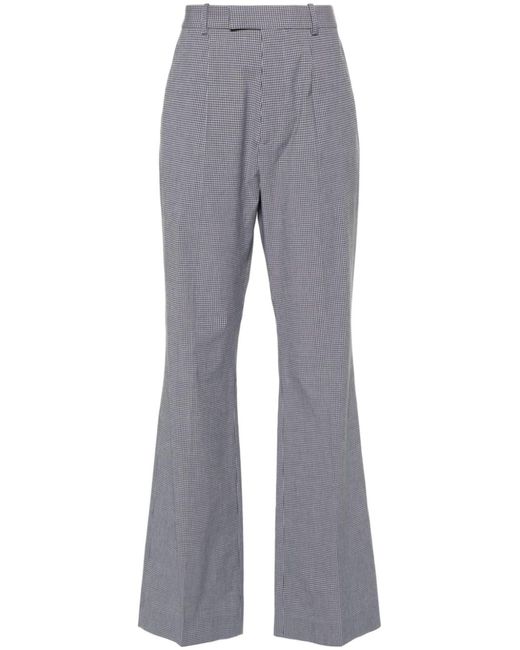 Vivienne Westwood Gray Gingham-pattern Flared Trousers