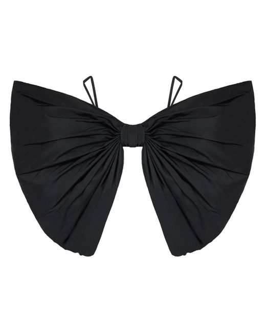 Nina Ricci Blue Bow Taffeta Crop Top