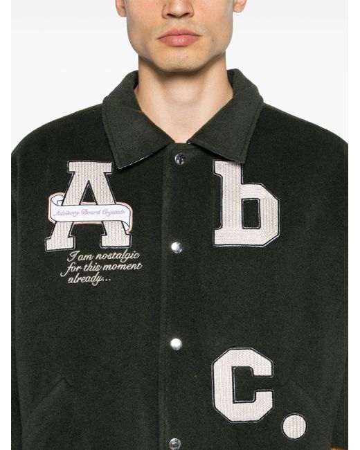 Advisory Board Crystals Black Green School Of The Future Varsity Jacket - Men's - Wool/nylon/polyester for men
