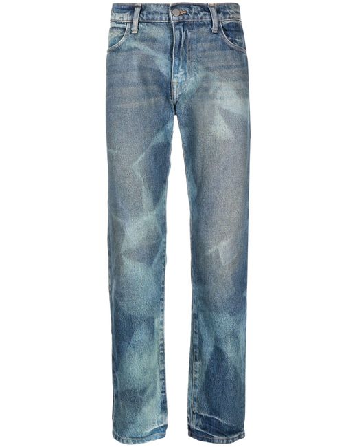 424 Blue X Armes Bleached Straight Leg Jeans for men