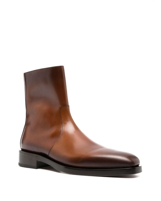 Ferragamo Brown Gerald Leather Boots for men