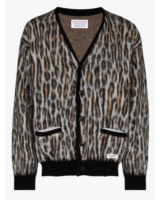 Wacko Maria Leopard Intarsia Knitted 