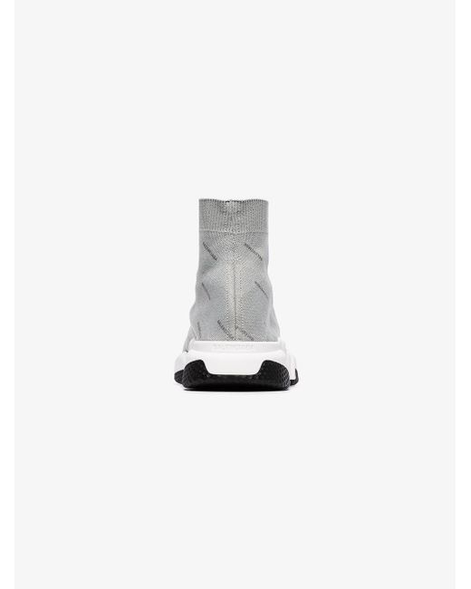 Balenciaga speed trainer reflective grey discount