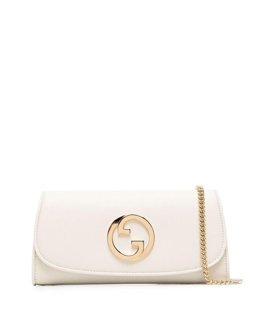 Gucci Blondie Continental Chain Wallet in Natural | Lyst