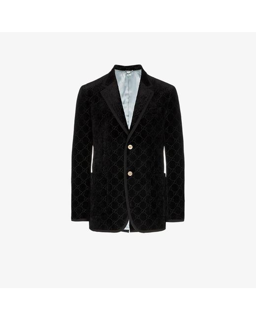Gucci gg Velvet Jacket in Black for Men | Lyst Australia