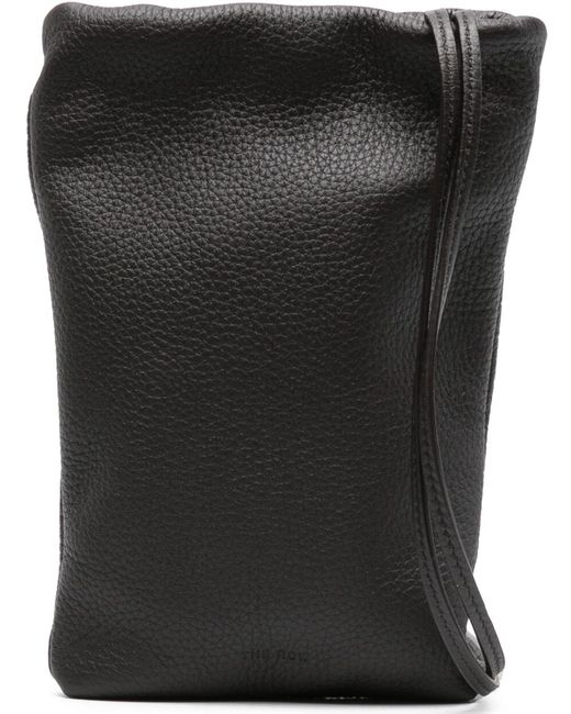 The Row Black Bourse Leather Phone Case - Women's - Lamb Skin/calf Leather