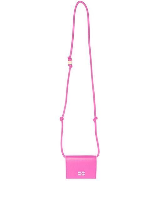 Ganni Bou Crossbody Wallet in Pink Lyst