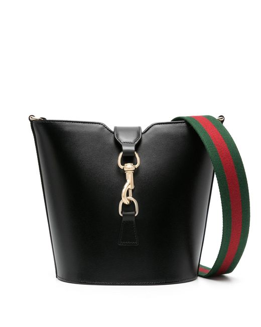 Gucci Black Mini Leather Bucket Bag - Women's - Calf Leather