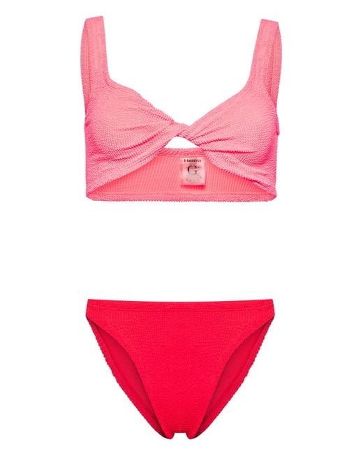 Hunza G And Red Juno Seersucker Bikini