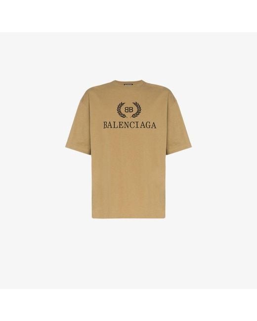 Balenciaga Brown Bb Logo T-shirt for men