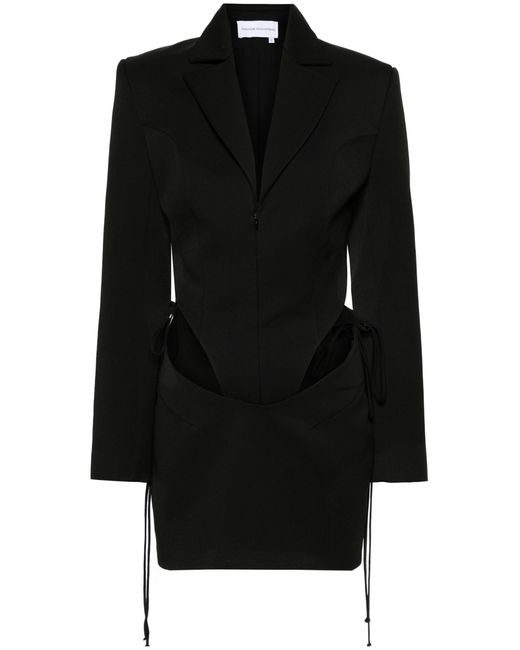 Aleksandre Akhalkatsishvili Black Cut-out Blazer Mini Dress