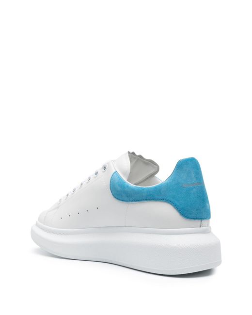 Alexander McQueen White And Blue Oversized Sneakers - Men's - Calf Leather/rubber for men