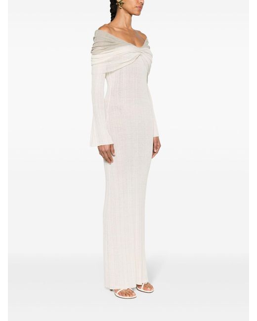 AYA MUSE White Joysa Off-shoulder Gown - Women's - Nylon/linen/flax