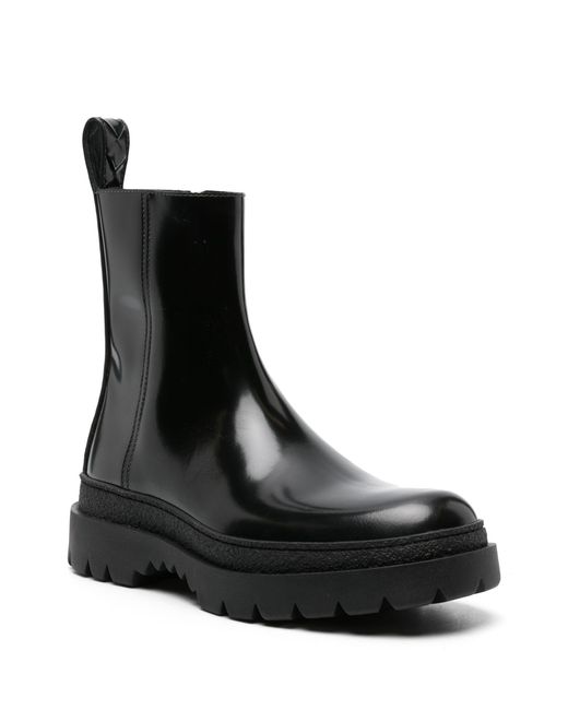 Bottega Veneta Black Highway Leather Ankle Boots - Men's - Calf Leather/rubber for men