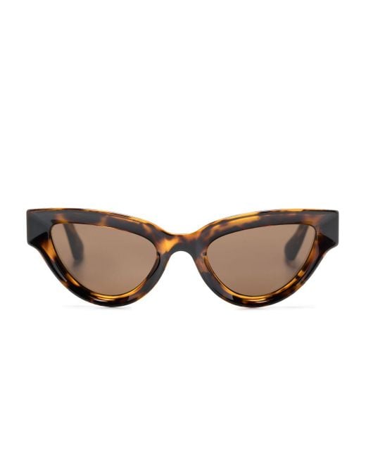 Bottega Veneta Brown Edgy Cat-eye Sunglasses