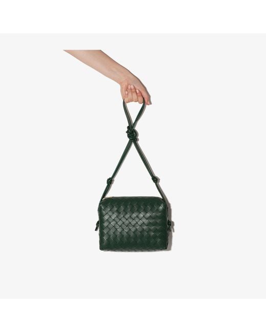 Bottega Veneta Green Loop Leather Cross Body Bag