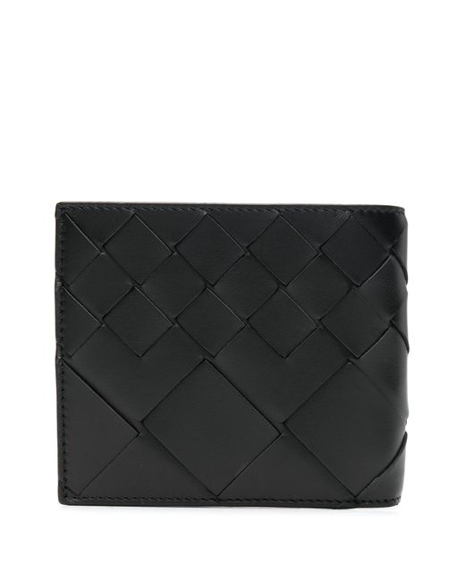 Bottega Veneta Black Intrecciato Leather Wallet for men