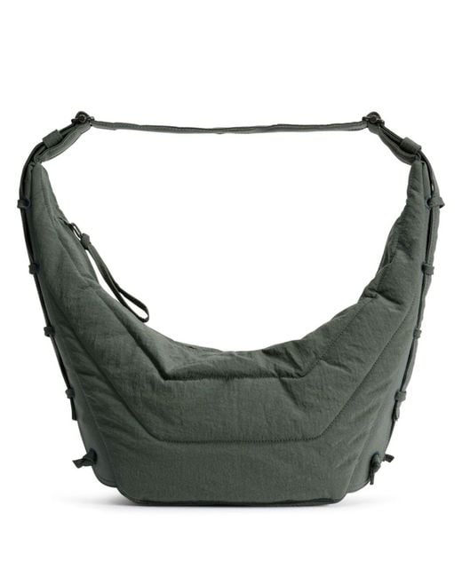 Lemaire Gray Medium Soft Game Shoulder Bag - Unisex - Polyamide