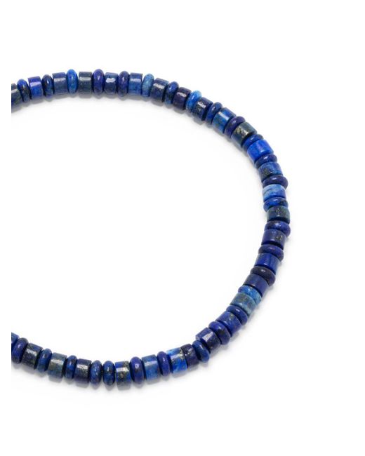 Luis Morais Blue 14k Yellow Gold Small Lego Cube Beaded Bracelet - Men's - Lapis Lazuli/14kt Gold/turquoise for men