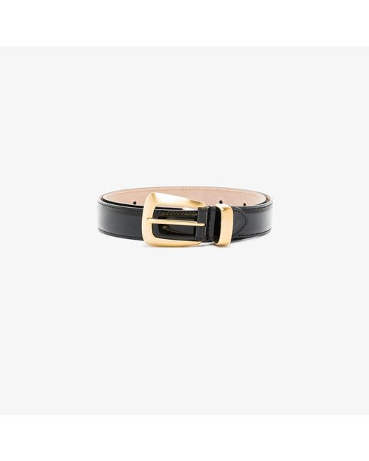 Khaite Benny Patent Leather Belt in Black Lyst