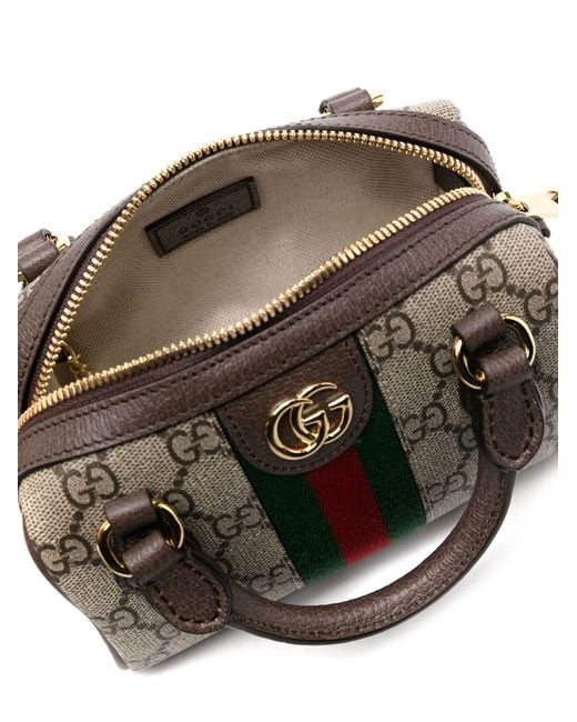 Gucci Brown Ophidia Mini gg Supreme Bag