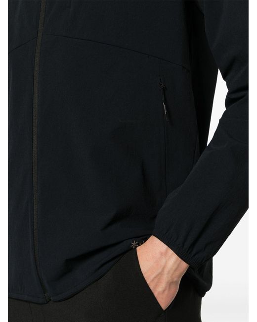 Snow Peak Black Active Comfort Hooded Jacket - Men's - Polyester/polyamide/spandex/elastane for men